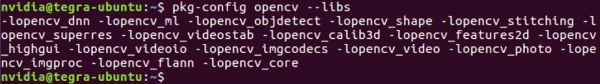 查看linux下的opencv安裝庫